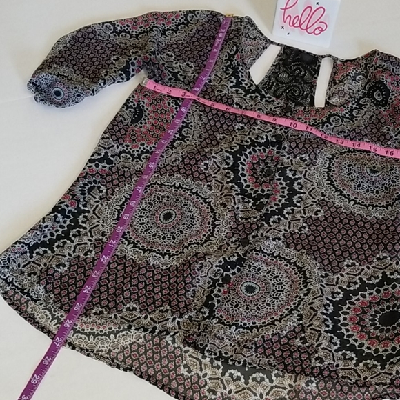 Full Tilt Sheer Net Lace Back Feature Sz S - Picture 7 of 9